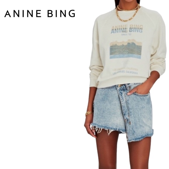 Anine Bing Tops - Anine Bing Arlo Desert Road Sweatshirt